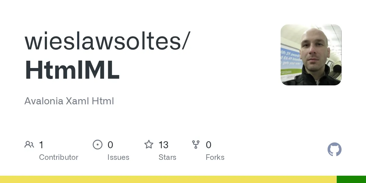 HtmlML GitHub repository preview