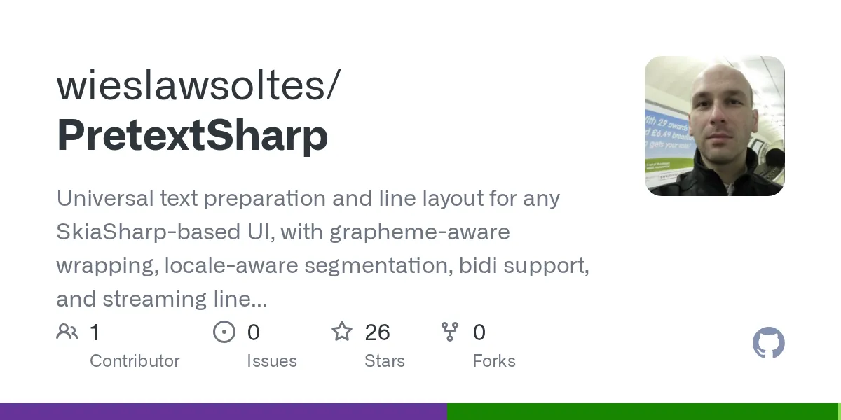 Pretext GitHub repository preview