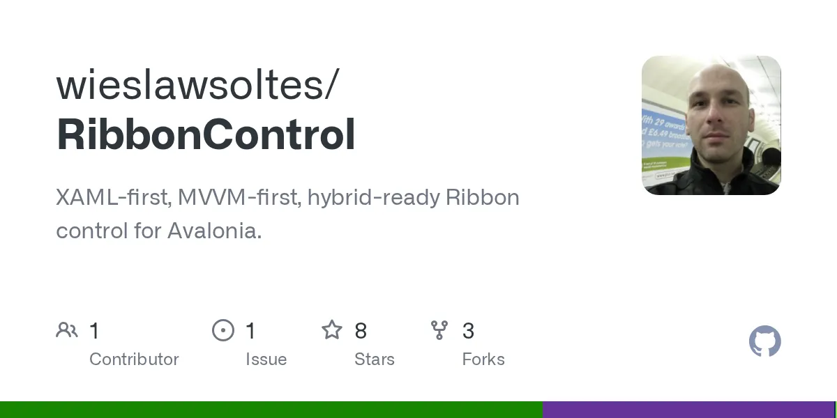 RibbonControl GitHub repository preview