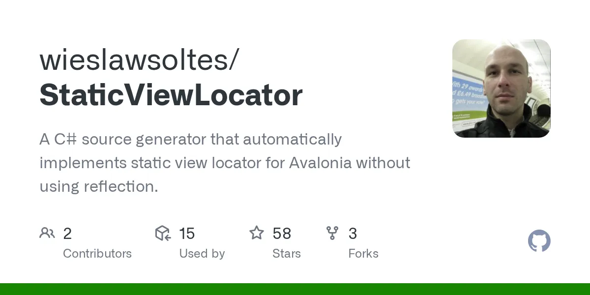 StaticViewLocator GitHub repository preview