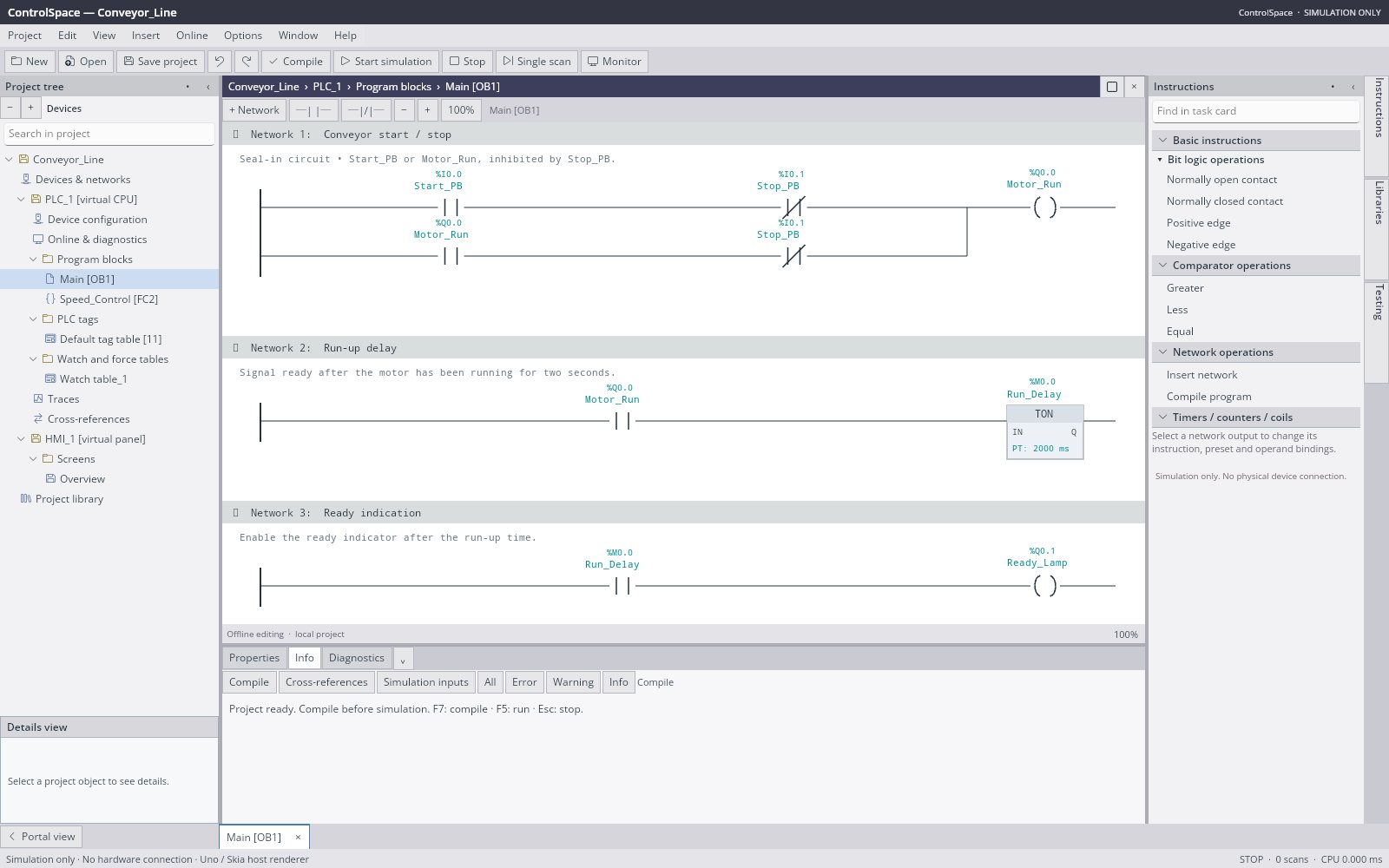 ControlSpace running in the browser