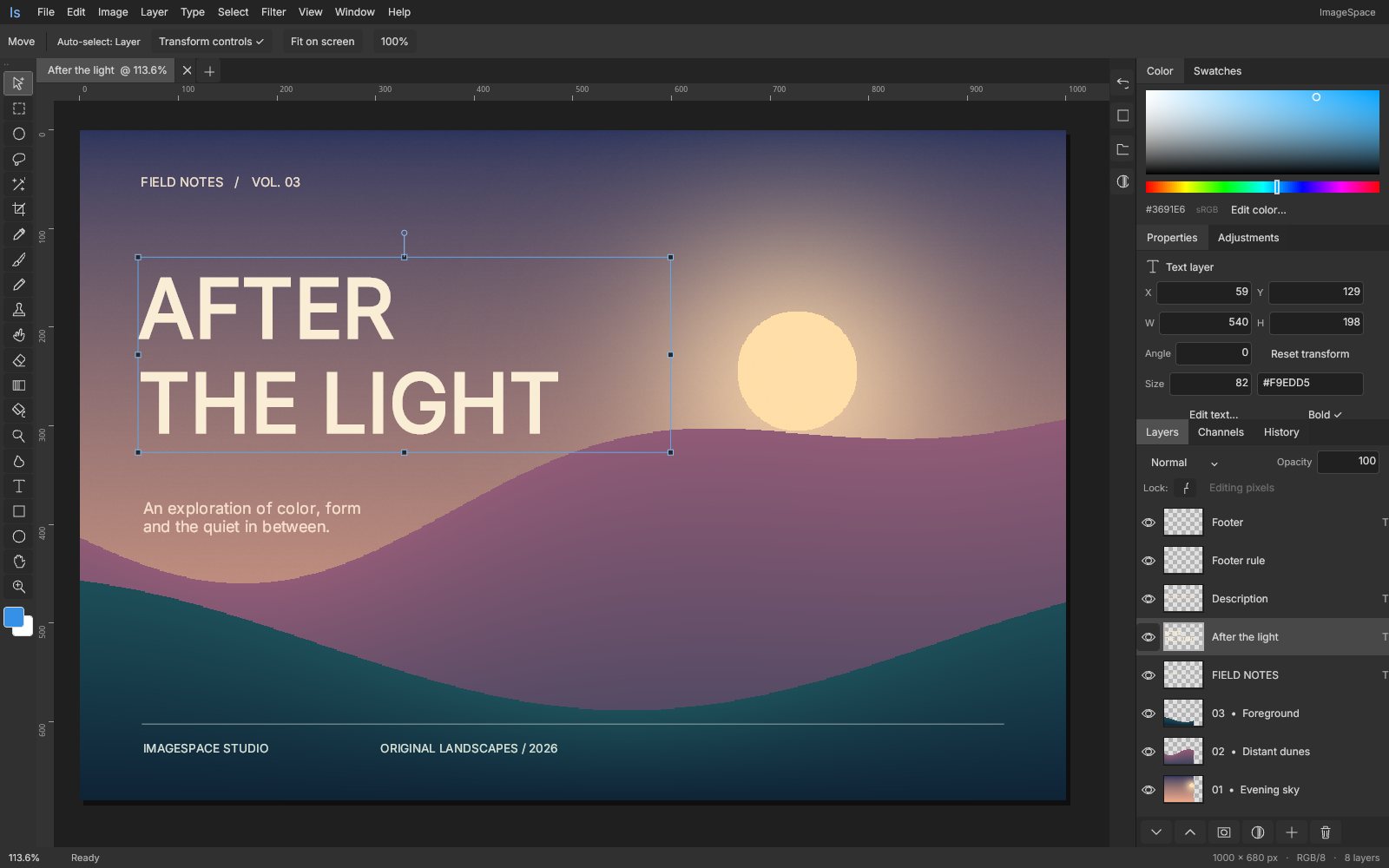ImageSpace running in the browser
